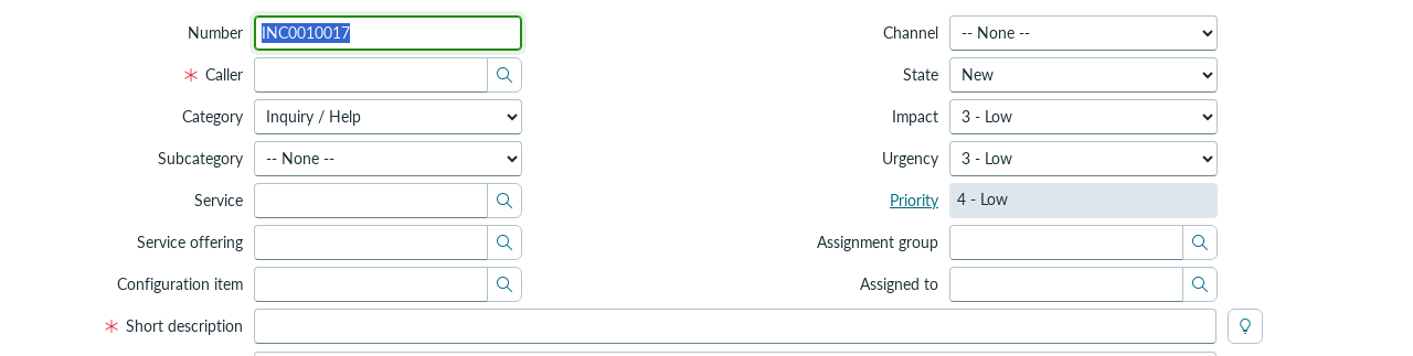 TC-014 result: new incident form with Channel showing None